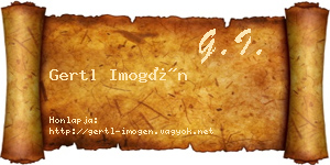 Gertl Imogén névjegykártya